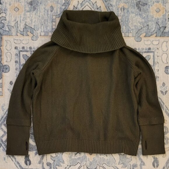 Market & Spruce “Sharon” Cowl Neck Sweater | Olive | XXL (Verified) | NWOT - Picture 1 of 6